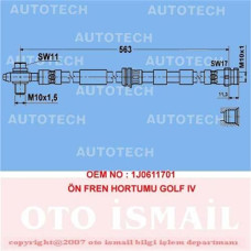 ÖN FREN HORTUMU GOLF IV