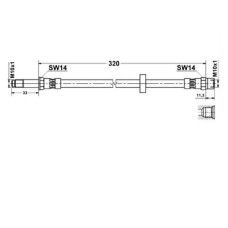 ÖN FREN HORTUMU VOLVO S60 2000-2010 V70 1997-2008 S80 1998-2006 TVV02 TVV04 TVV0