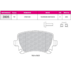 fren balatasi arka  wva 23914 volkswagen golf iv golf v caddy passat audi a3 a4