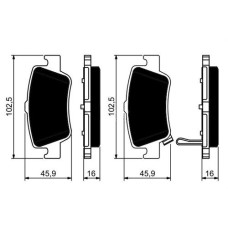 ARKA FREN BALATA TOYOTA AURIS. COROLLA 1.33L 1.6L 1NR-FE 1ZR-FAE NRE180 ZRE181 Z