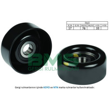 ALTERNATÖR GERGİ RULMANI H1-STAREX-SORENTO 2.5 CRDİ 01 76x33x17 WKM64012