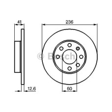 fren diski on 6d-236mm astra f ascona c corsa a-b vectra a 1979-