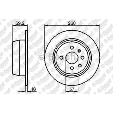 fren diski arka 260mm astra f vectra a 95-98