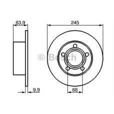 fren diski arka 245mm volkswagen passat 96-05 audi 100 1-6 90-94 a6