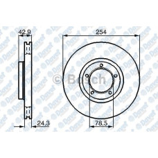 fren diski on havali  254 mm ford transit t12 91-00