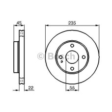 fren diski on havali 235mm mazda iv 323 1989- kia rio 2000-