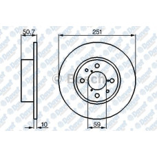 fren diski arka  2515  10-9 mm   alfa romeo 164 87-98 fiat stilo 03-