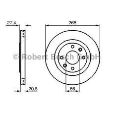 fren diski on havali 266mm p206 p306 p405 partner berlingo em