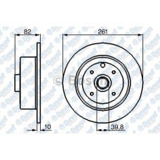 FREN DISKI ARKA 261MM VECTRA A 2.0I 88-95 KADETT E 87-91