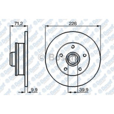 FREN DISKI ARKA 226MM GOLF III 91-98 PASSAT 88-97 TOLEDO 93-99   ####