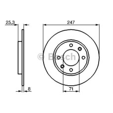 fren diski arka 247mm peugeot p106 saxo 1-6i 1-6i gti 96- p206 1-6 98-