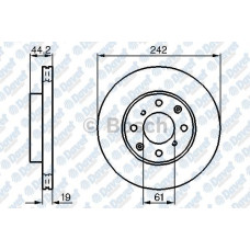 FREN DISKI ON HAVALI 242MM CIVIC II-III 87-91   ####