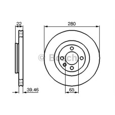 fren diski on havali 280mm volkswagen golf ii passat 1-8 88-96 seat cordoba 1-6