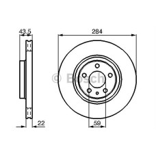 fren diski on havali 284mm fiat doblo 1-3jtd 1-4 1-6jtd 2-0jtd 09-  alfa romeo