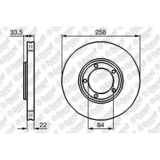 fren diski on havali 2580 220 204 mm mitsubishi l300 90-11