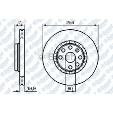 fren diski on havali 256mm opel vectra a 1-7d 1-8 88-95 astra 1-8i tigra 1-6 16v