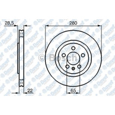 FREN DISKI ON HAVALI 280MM GOLF III 2.0GTI 91-97 PASSAT 1.9TDI TOLEDO 2.0 16V 95