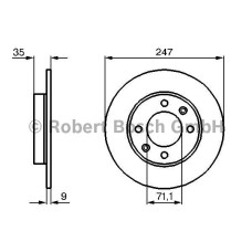 fren diski arka duz 247mm p307 1-6i 16v 2-0hdi 00-  c2 1-6i 09-03-