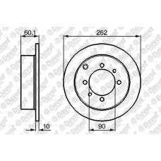 fren diski arka duz 262 10 84 mm mitsubishi lancer 03-11 galant 92-00