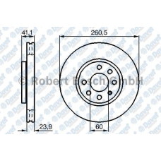 fren diski on havali 260-50mm  opel corsa c 1-4i 16v 00- 1-7dti 00- 1-8i 16v 0