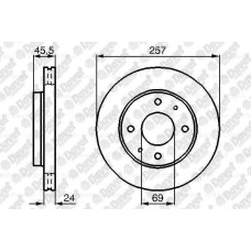 fren diski on 257  24 224 mm hava kanalli hyundai sonata 98-01