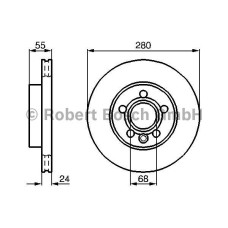 fren diski on 280mm volkswagen transporter t4 2-4 2-5