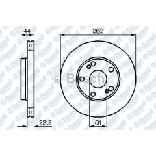 fren diski on havali 262mm renault laguna b56 99-01 safrane 2-0 16v 92-00