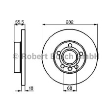 fren diski on duz 282mm  volkswagen  caravelle transporter t4 1-9td 2-4d 2-5tdi