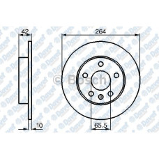 fren diski arka 264mm opel astra g astra h meriva b 03-zafira 1-8i 00- 5 bijon