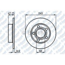 FREN DISKI ARKA 245mm PASSAT 1.8 20V 1.9TDI 2.5TDI 2.3 VR5 2.8 30V 97->