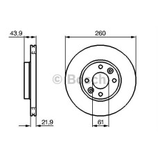 fren diski on havali 260mm renault  clio iii 1-2 1-4 1-5dci 1-6 05- megane ii 1