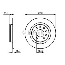 fren diski arka 278mm 5 bijon vectra c 02-