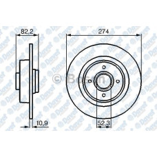 FREN DISKI ARKA RULMANSIZ 274mm RENAULT MEGANE SCENIC 1.4-1.6 16V 1.9 DCI DTI