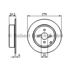 fren diski arka 279mm corolla 97-07