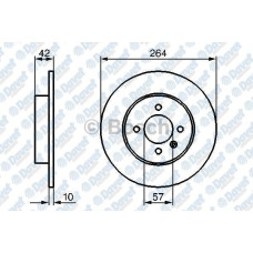 FREN DISKI ARKA 264MM ASTRA H 05-> COMBO 01-> MERIVA 03-10