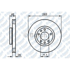 fren diski on havali 283mm p407 04- p508 10- p508 sw 10- p607 00-