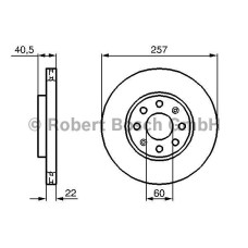 fren diski on havali 257mm fiat grande punto 1-2 1-4ie 8v 16v 1-3jtd 05- opel c