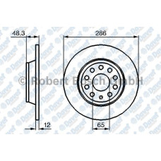 fren diski arka 286mm jetta iii golf v-vi plus passat 05- passat alltrack 12-