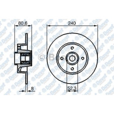FREN DISKI ARKA RULMANLI 240mm MEGANE II CLIO III MODUS 1.2 1.4 1.5DCI 1.6 1.9DC