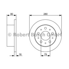 fren diski arka duz 280mm ducato 2-3jtd boxer jumper 2-2hdi 2006-