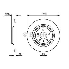 fren diski arka 330mm audi a6  4fh c6  05-2006-