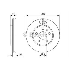 fren diski on 296mm opel insignia 08- 16 jant