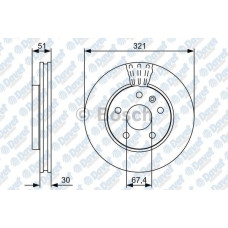 fren diski on 321mm opel insignia 08- 17 jant