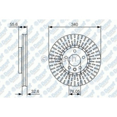 fren diski on havali 340mm transporter v t5 multivan v 2009-