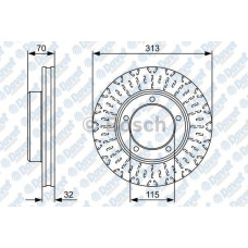 FREN DISKI ON HAVALI 313MM TOYOTA LAND CRUISER 4.2DT 4.7I 32V 4X4 98-08