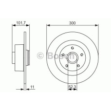 fren diski arka rulmanli 300mm renault laguna iii coupe 2-0dci 2-0t 16v 08-