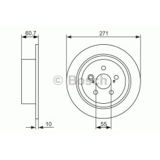 fren diski arka 271mm toyota avensis 1-6i 1-8i 2-0i 16v 97-03