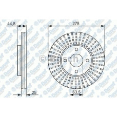 FREN DISKI ON HAVALI 278MM FORD FIESTA 2.0I ST150 04-08