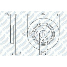 fren diski arka 292mm opel astra j 1-4i 1-4i turbo 1-6i 1-6i turbo 1-7cdti 09-