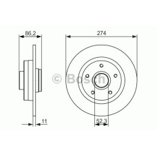 fren diski arka 274mm renault scenic iii 1-4 1-6 2-0 2-0dci 09-